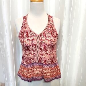 Patrons of Peace Paisley V-Neck Tank Top